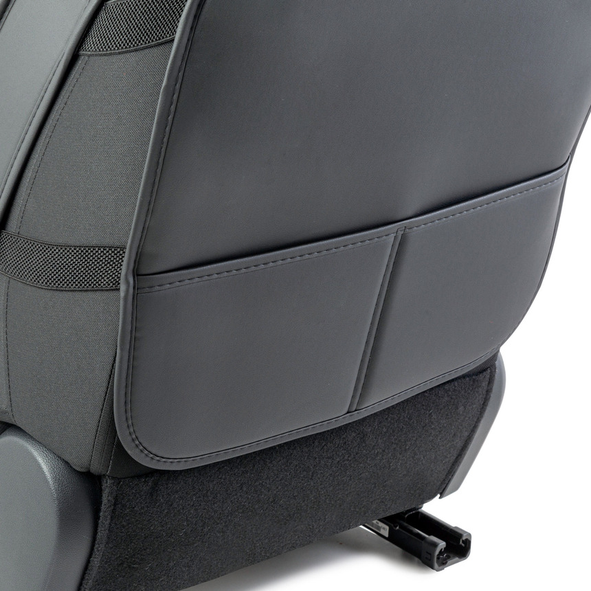 Каркасные накидки на передние сиденья "Car Performance", 2 шт., экокожа CUS-2072 BK/GY