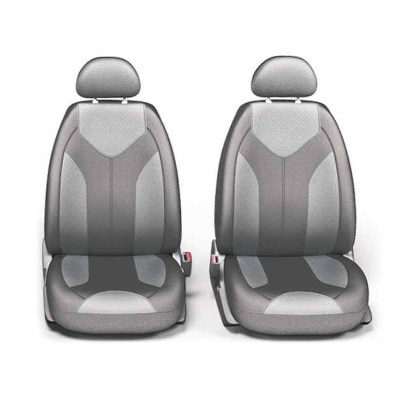Чехлы на сиденья универсальные экокожа MATRIX MTX-1105G D.GY/L.GY (S)