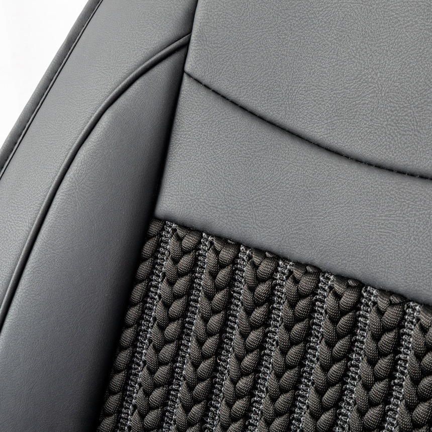 Каркасные накидки на передние сиденья "Car Performance", 2 шт., экокожа CUS-2072 BK/BK