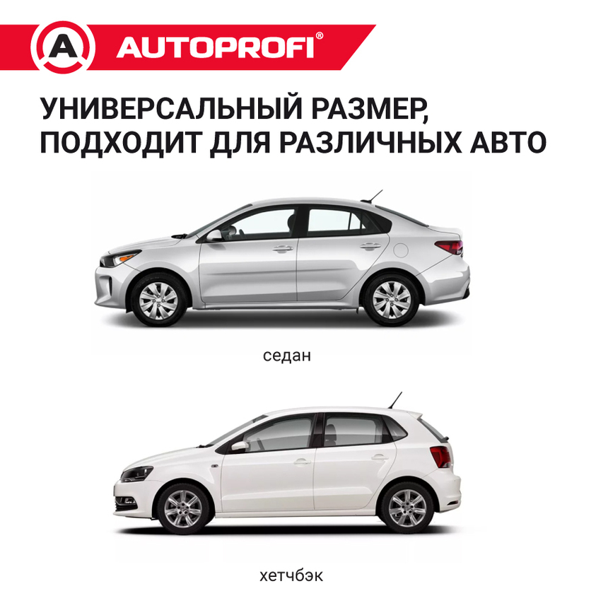 Чехол-накидка на лобовое, заднее и боковые стекла автомобиля 259 х 249 см., AUTOPROFI CAP100