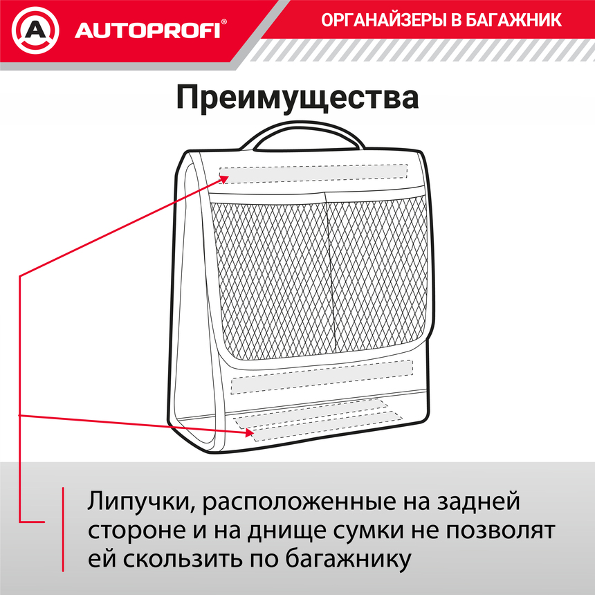 Органайзер в багажник TRAVEL ORG-10 GY