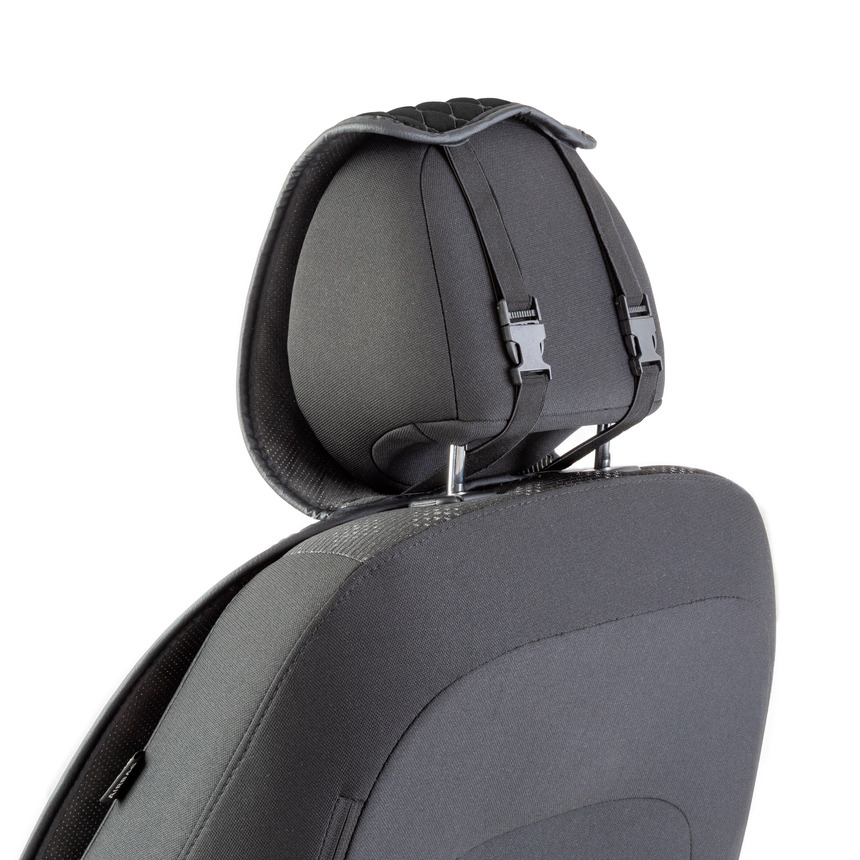 Накидки на передние сиденья "Car Performance", 2 шт., fiberflax CUS-1052 BK/GY