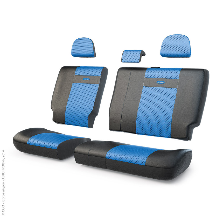 Чехлы на сиденья трансформеры задний ряд TRS-002 BK/BL