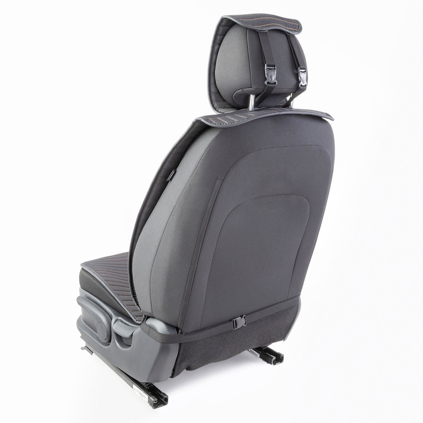 Накидки на передние сиденья "Car Performance", 2 шт., fiberflax CUS-1022 BK/BE Накидки на передние сиденья "Car Performance", 2 шт., fiberflax CUS-1022 BK/BE