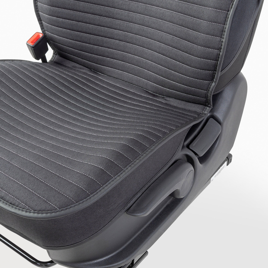 Каркасные накидки на передние сиденья "Car Performance", 2 шт., fiberflax CUS-2022 BK/GY Каркасные накидки на передние сиденья "Car Performance", 2 шт., fiberflax CUS-2022 BK/GY
