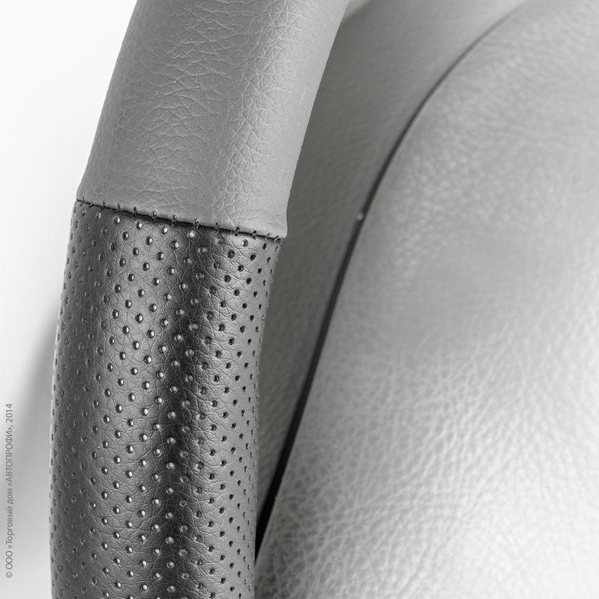 Оплётка для перетяжки руля AUTOPROFI SAM-100 BK/GY (M)