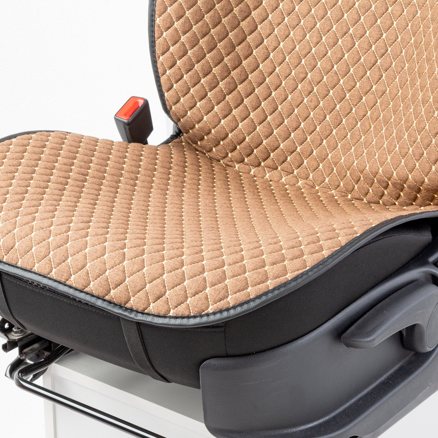 Накидки на передние сиденья "Car Performance", 2 шт., fiberflax CUS-1052 BR/BE Накидки на передние сиденья "Car Performance", 2 шт., fiberflax CUS-1052 BR/BE