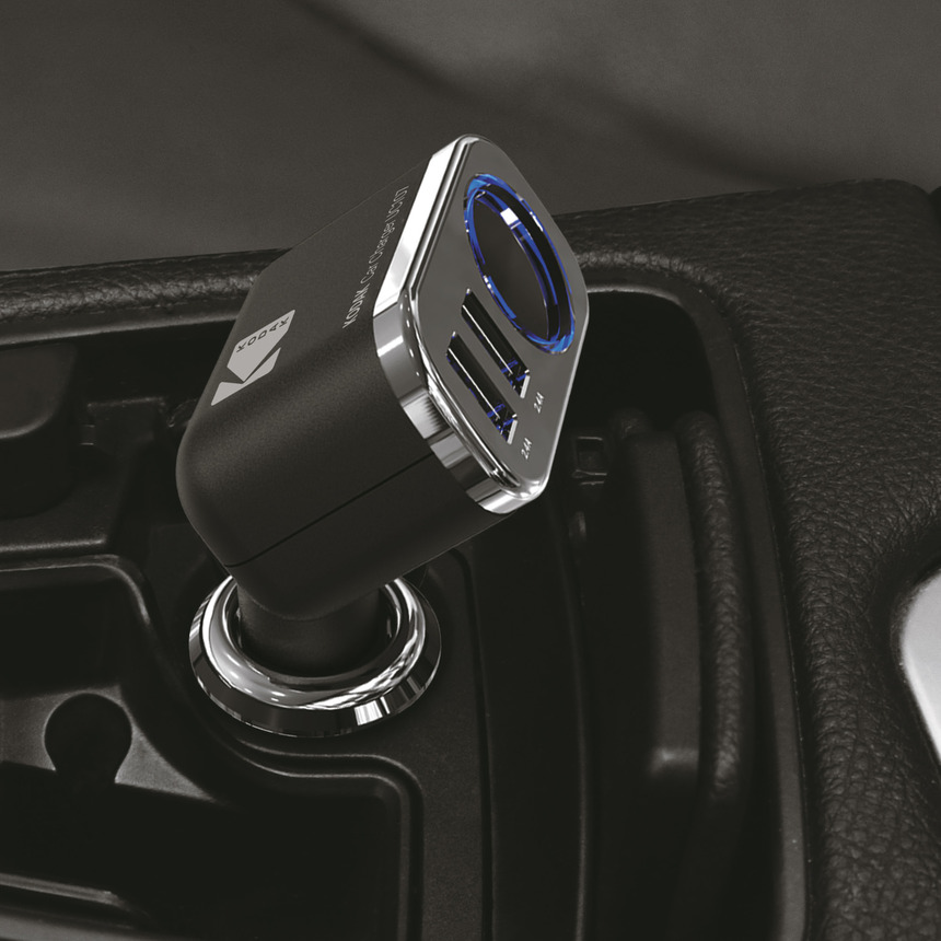 Автомобильное зарядное устройство KODAK для телефона/планшета, USBх2, Quick Charge 3.0. UC107