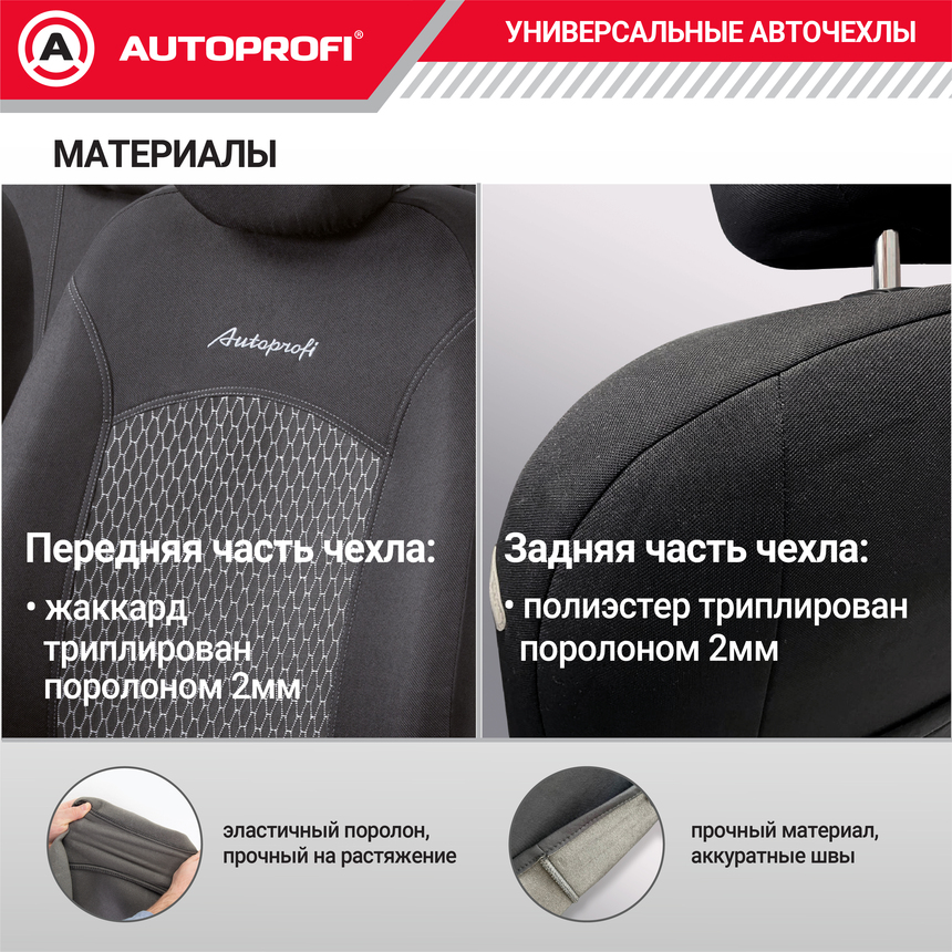 Комплект чехлов на сиденья JACQARD, материал жаккард JAC-1102 SKYNET