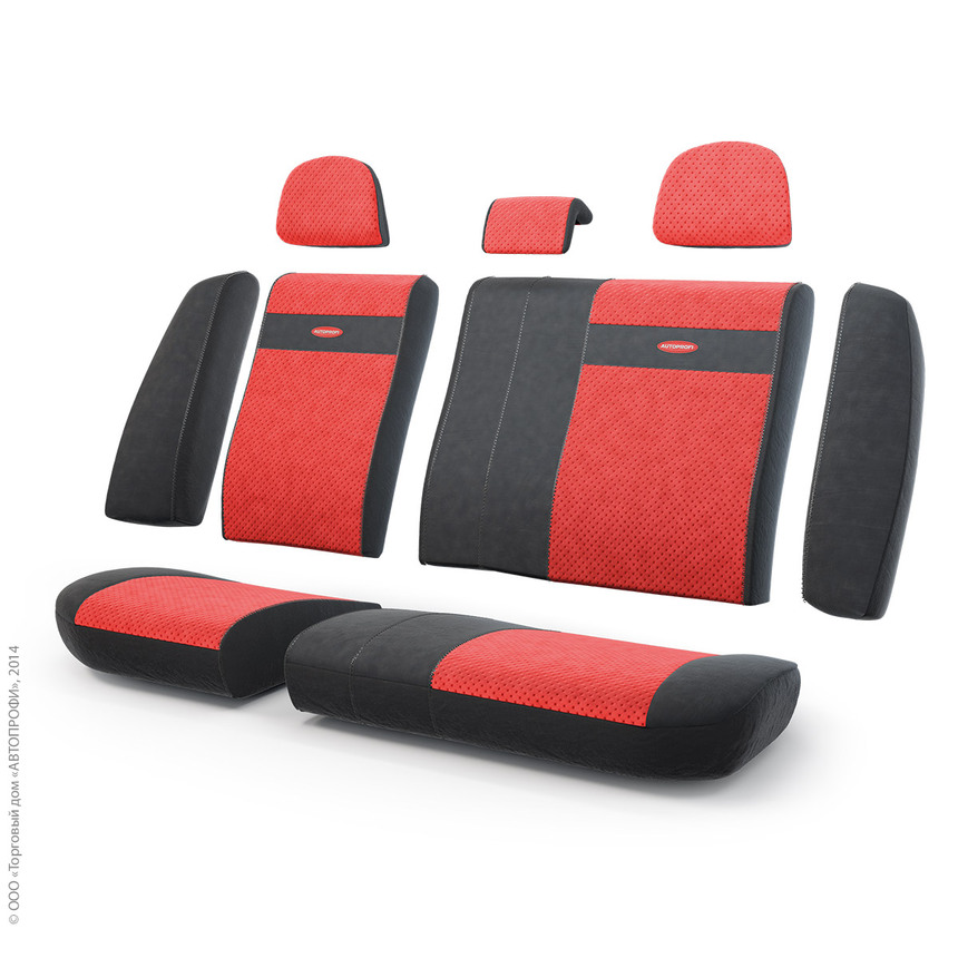 Чехлы на сиденья трансформеры задний ряд TRS-002 BK/RD Чехлы на сиденья трансформеры задний ряд TRS-002 BK/RD
