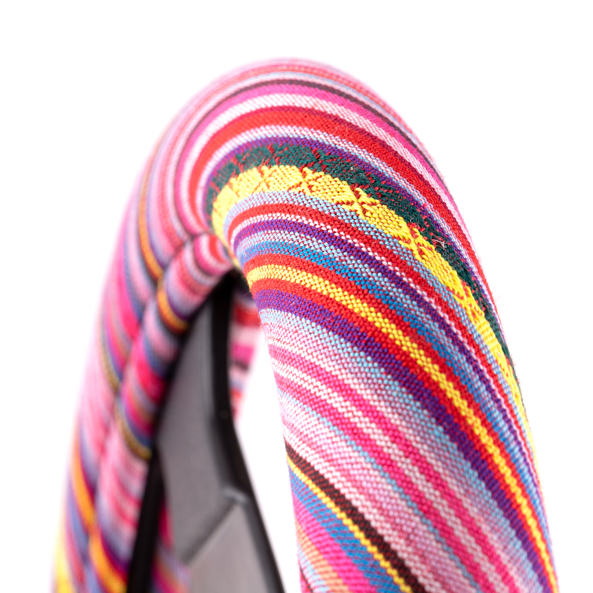 Оплётка руля AUTOPROFI из текстиля AP-1915 Multi/RD (M)