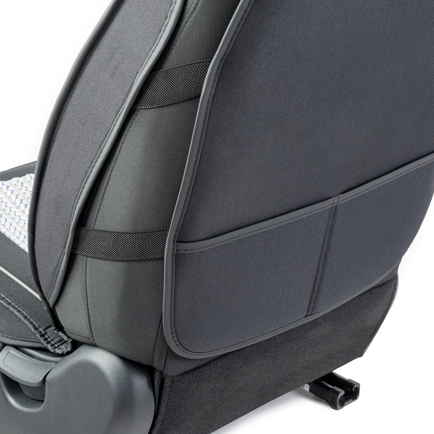 Каркасные накидки на передние сиденья "Car Performance", 2 шт., fiberflax CUS-2062 BK/GY Каркасные накидки на передние сиденья "Car Performance", 2 шт., fiberflax CUS-2062 BK/GY