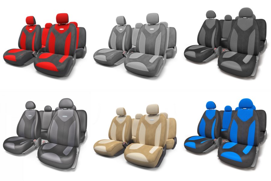 Чехлы на сиденья разного цвета